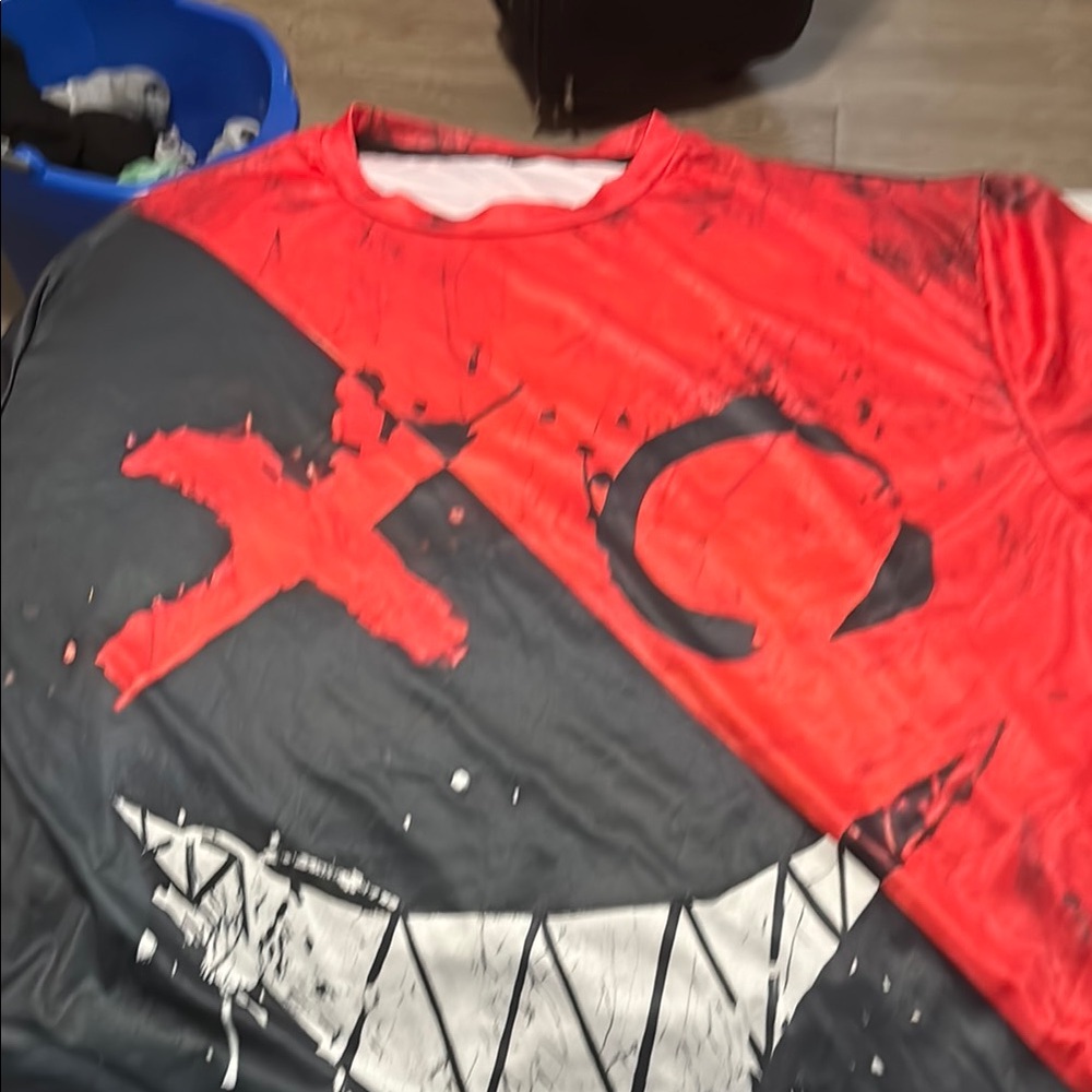 Red and Black Graphic T-Shirt